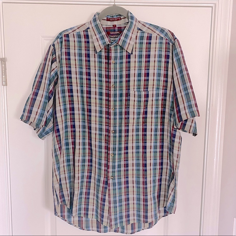 Savile Row short sleeve button down shirt